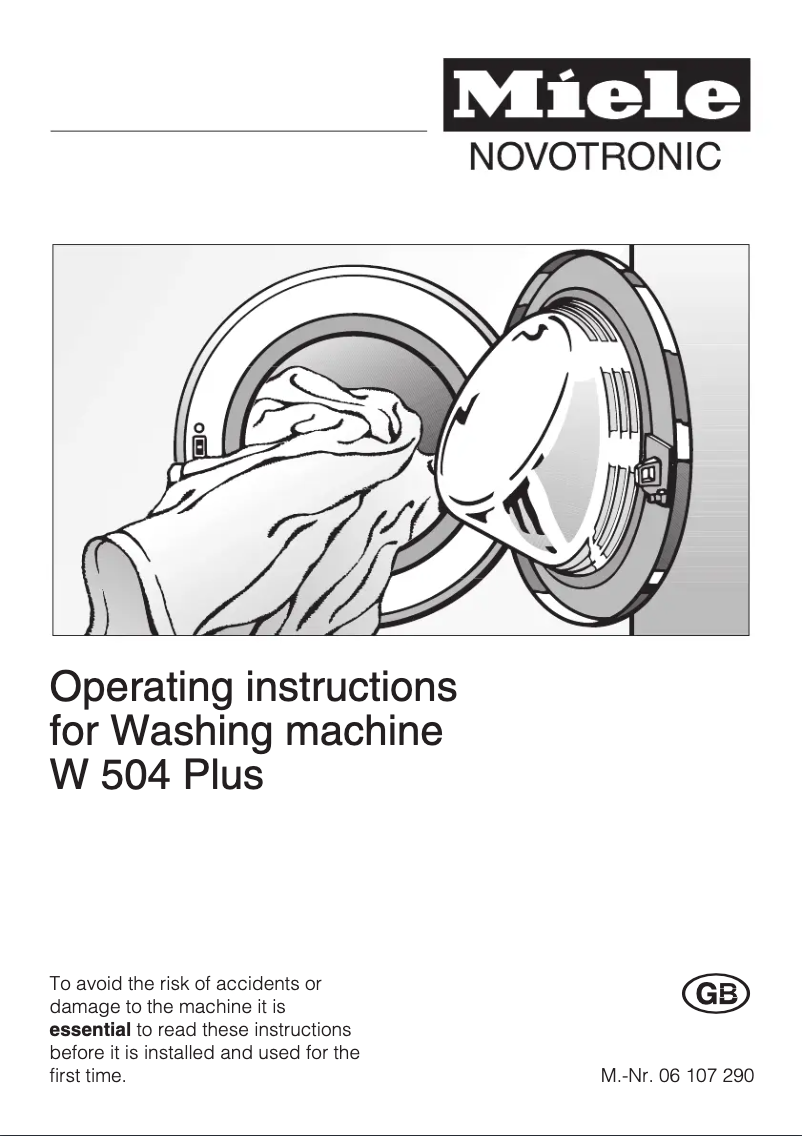 First page image of the manual for W 504