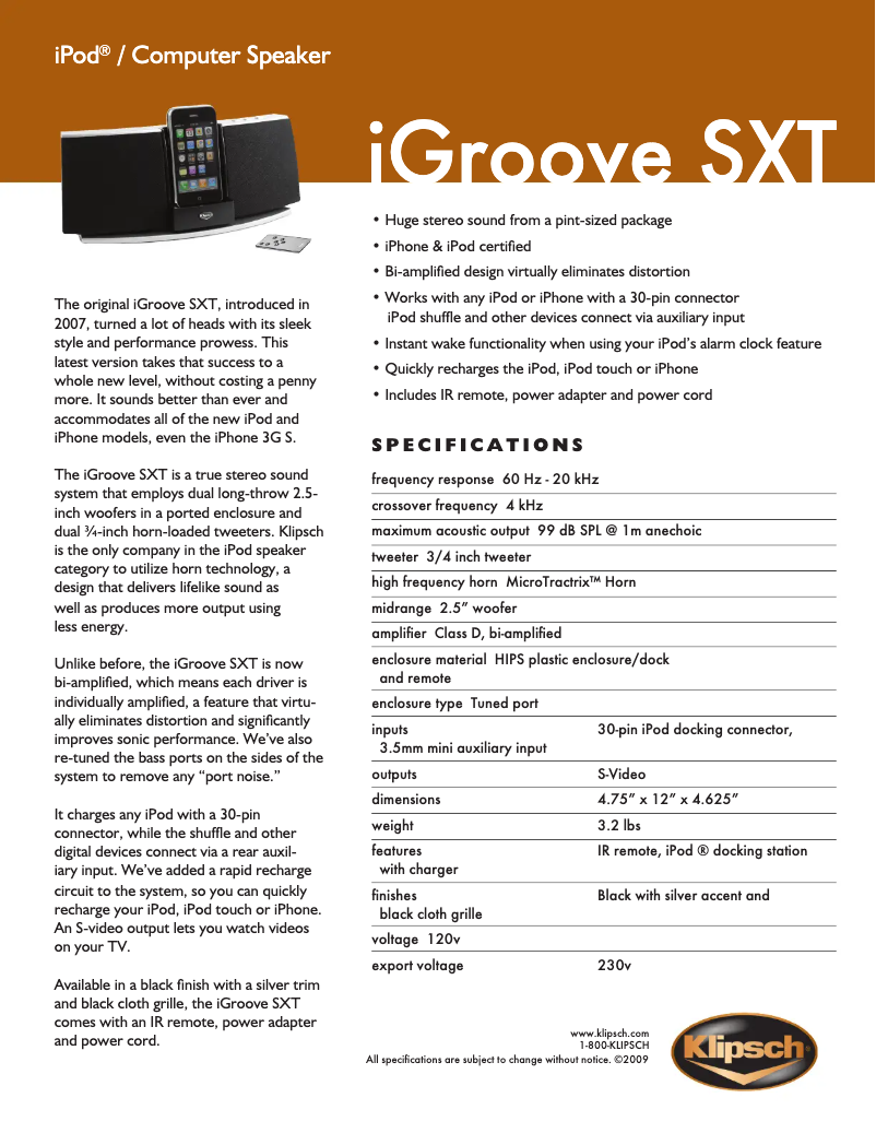 First page image of the manual for iGroove