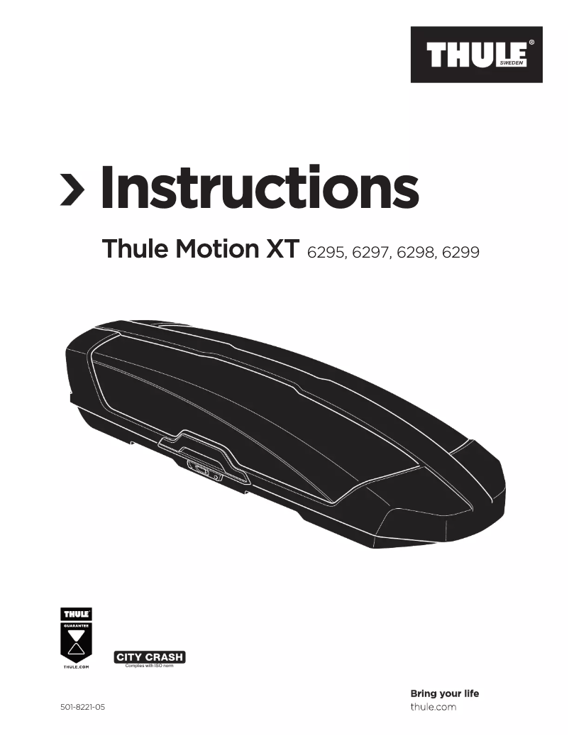 Page 1 of the manual User Manual Thule Motion XT L