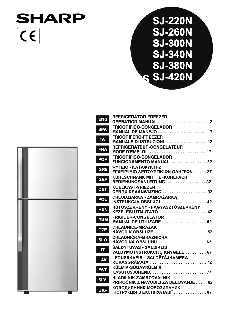 Page 1 of the manual User Manual Sharp SJ-300NSL