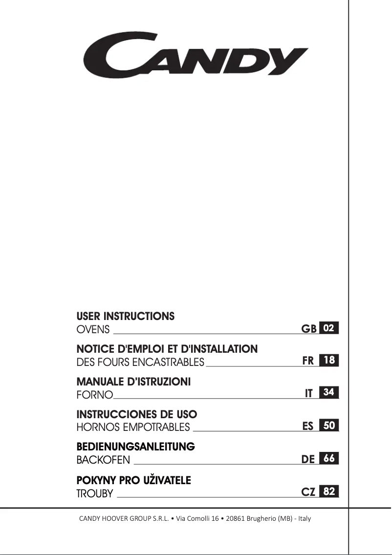 First page image of the manual for FCE828VX WIFI/E