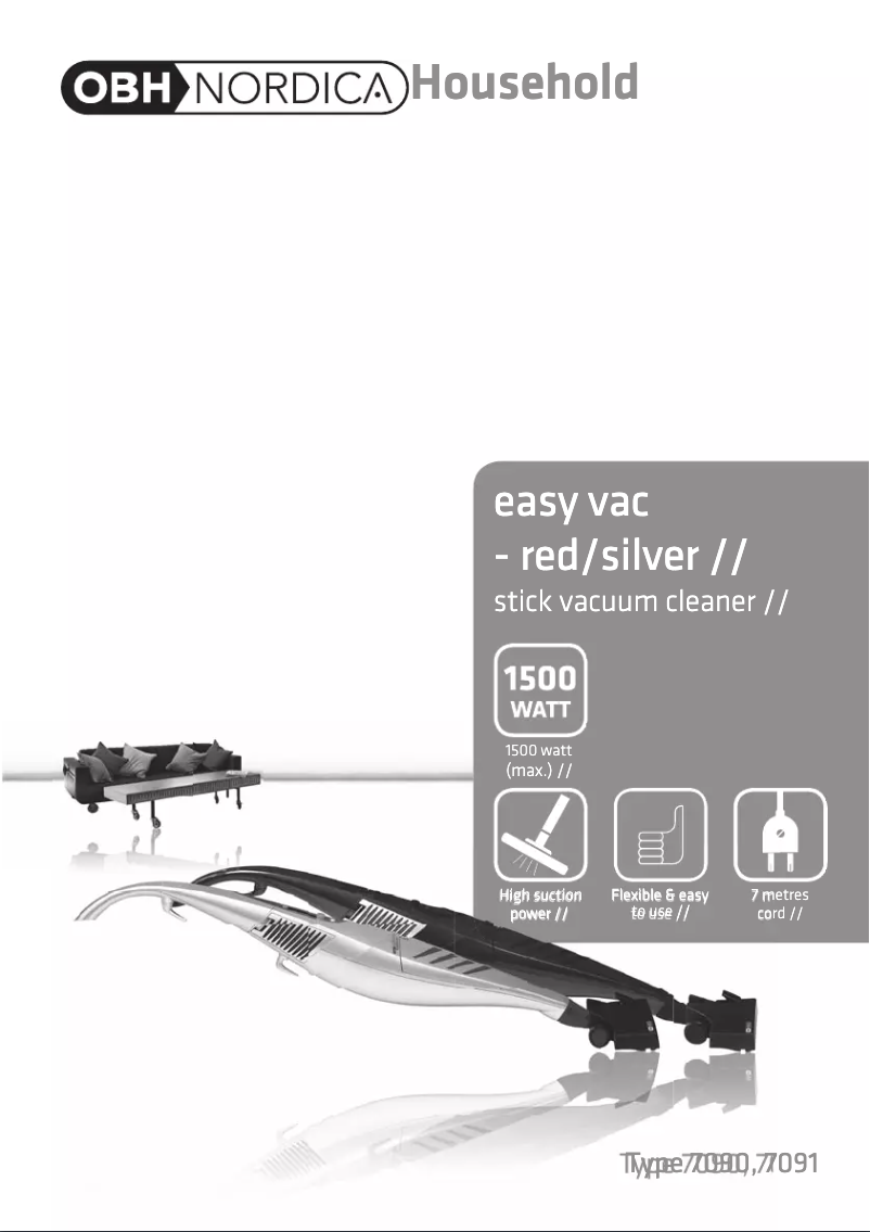 First page image of the manual for Stick 7090