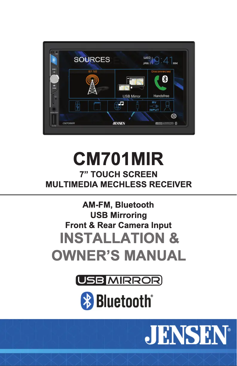 First page image of the manual for CM701MIR