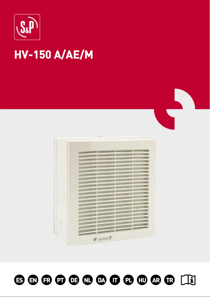 First page image of the manual for HV-STYLVENT