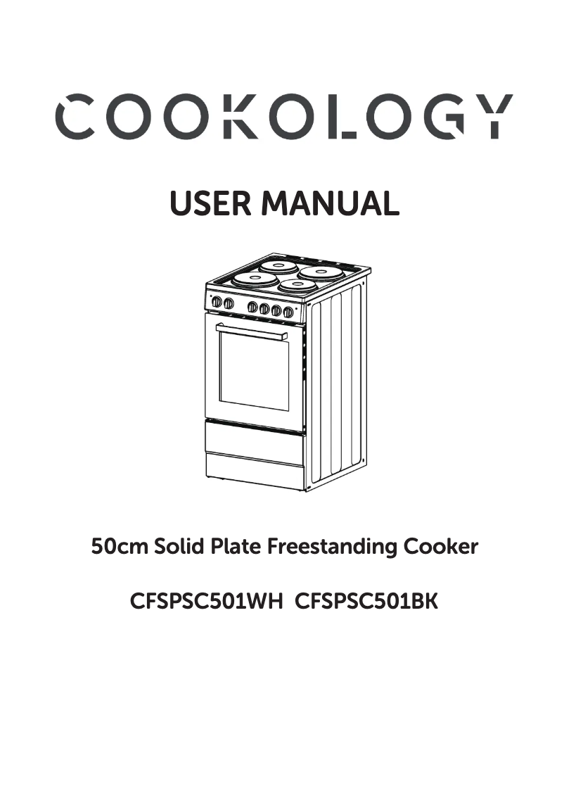 First page image of the manual for CFSPSC501BK