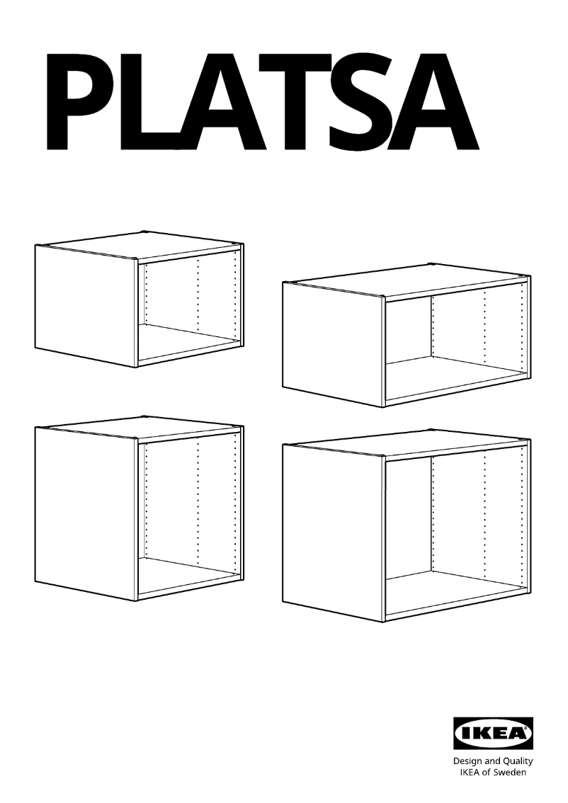 Page 1 of the manual User Manual Ikea PLATSA 303.874.82