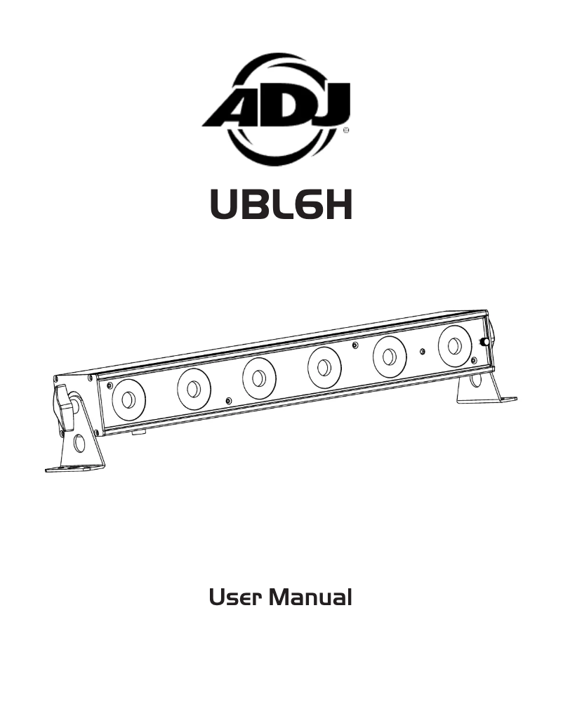 Page 1 of the manual User Manual American DJ UBL6H