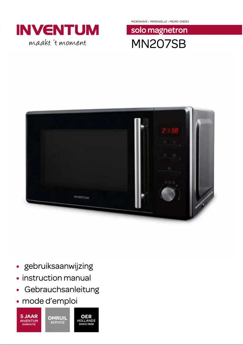 First page image of the manual for MN207SB