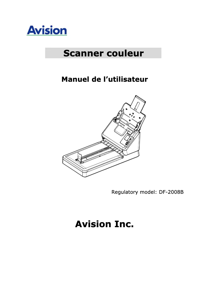 First page image of the manual for AD340GF