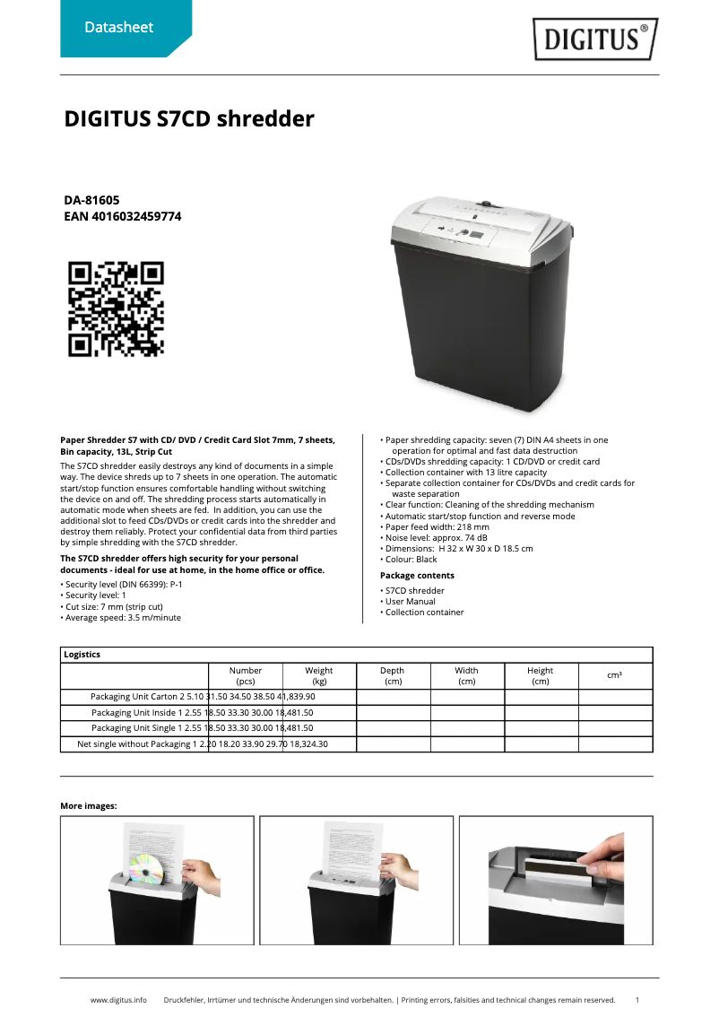 First page image of the manual for DA-81605