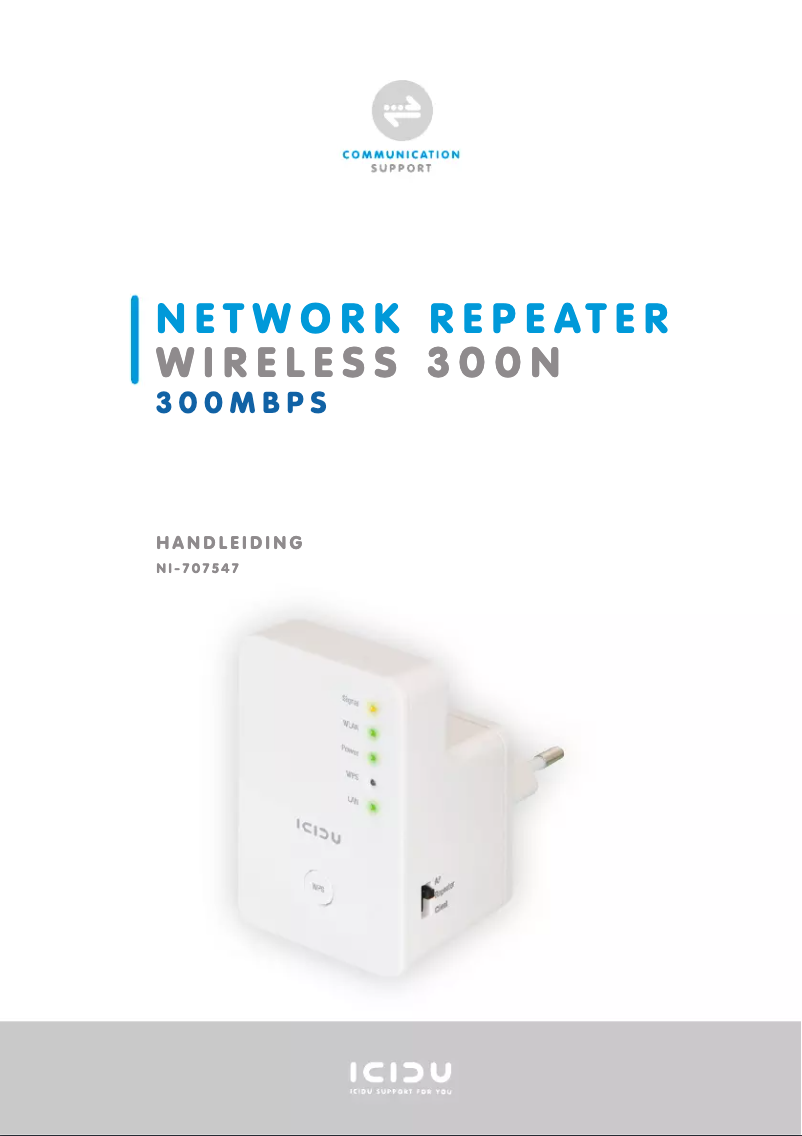 Page 1 of the manual User Manual Icidu Nl-707547