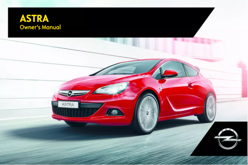 Image de la première page du manuel de l'appareil Astra GTC (2016)