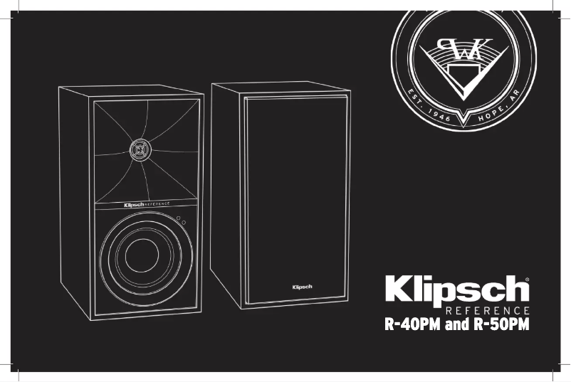 Page 1 of the manual User Manual Klipsch R-40PM