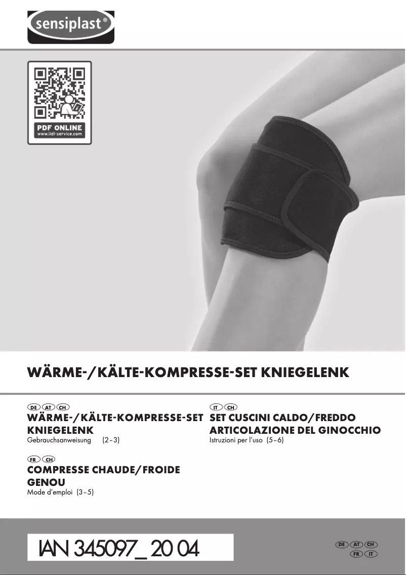 Page 1 of the manual User Manual Sensiplast IAN 345097