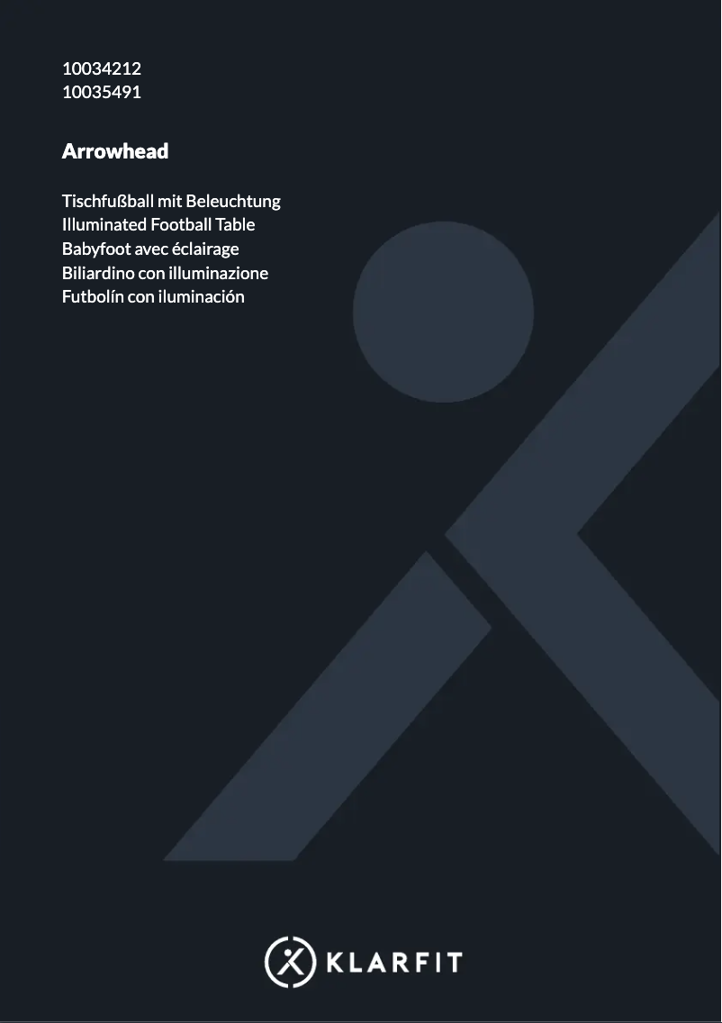 Page 1 of the manual User Manual Klarfit Arrowhead