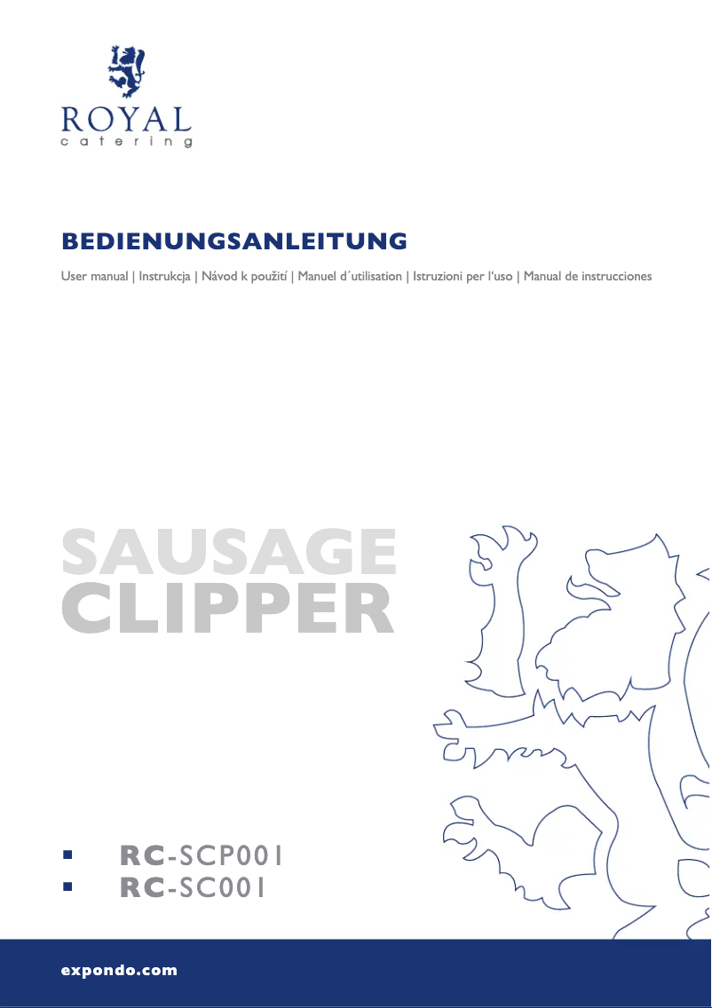 Page 1 de la notice Manuel utilisateur Royal Catering RC-SCP001
