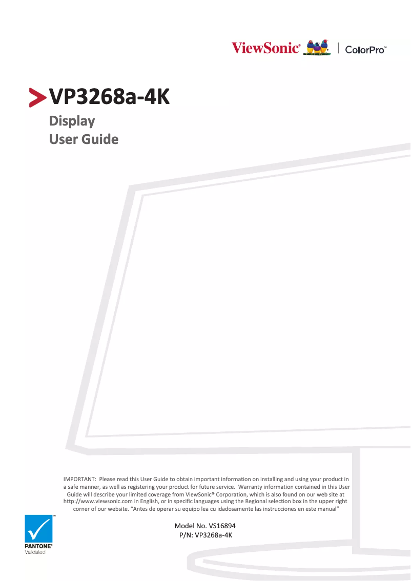 Image de la première page du manuel de l'appareil 3268A-4K