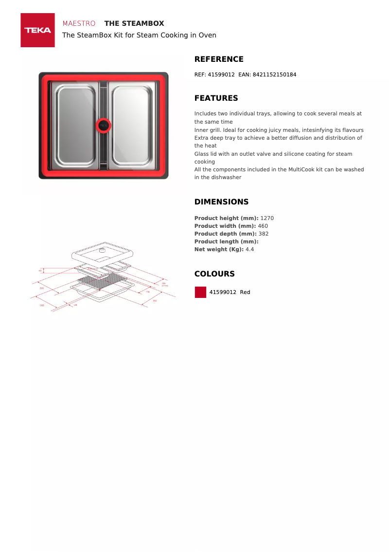 First page image of the manual for Steambox