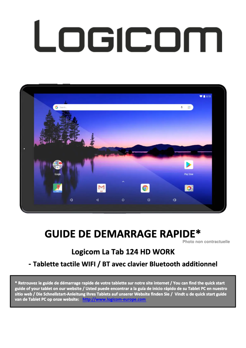 First page image of the manual for La Tab 124 HD Work
