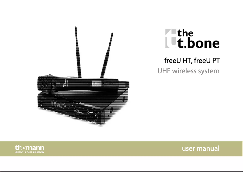 Page 1 of the manual User Manual the t.bone freeU HT 863