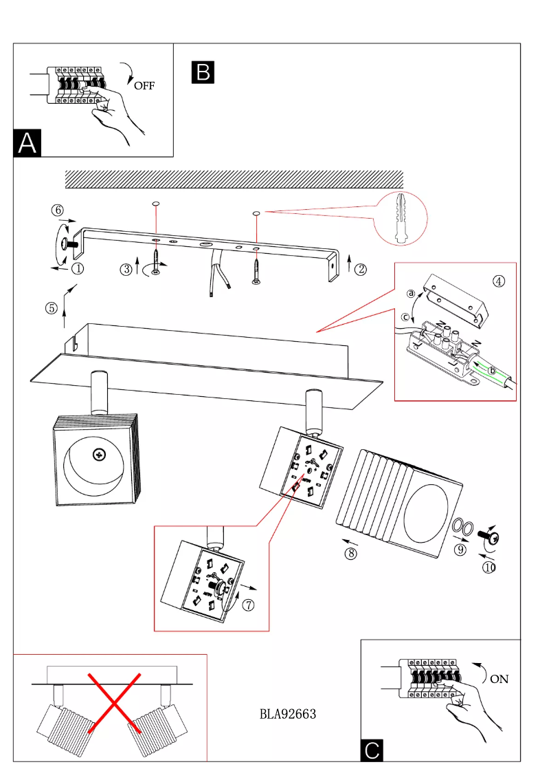 Page 1 of the manual User Manual Eglo Quarto