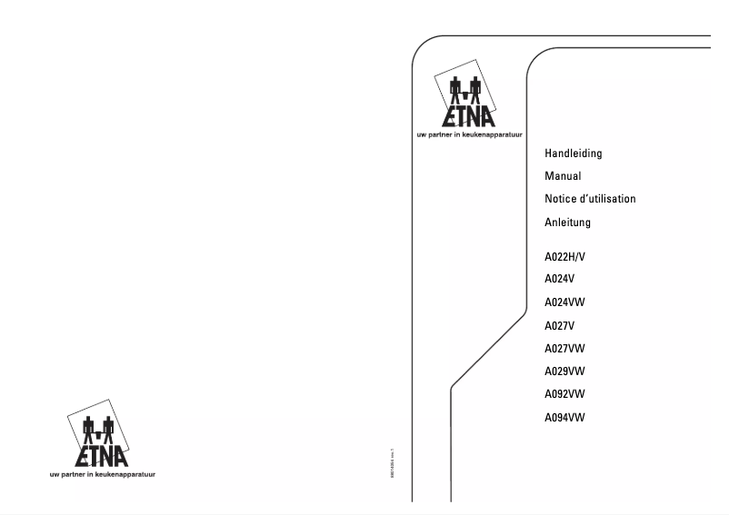 First page image of the manual for A 029 VW RVS