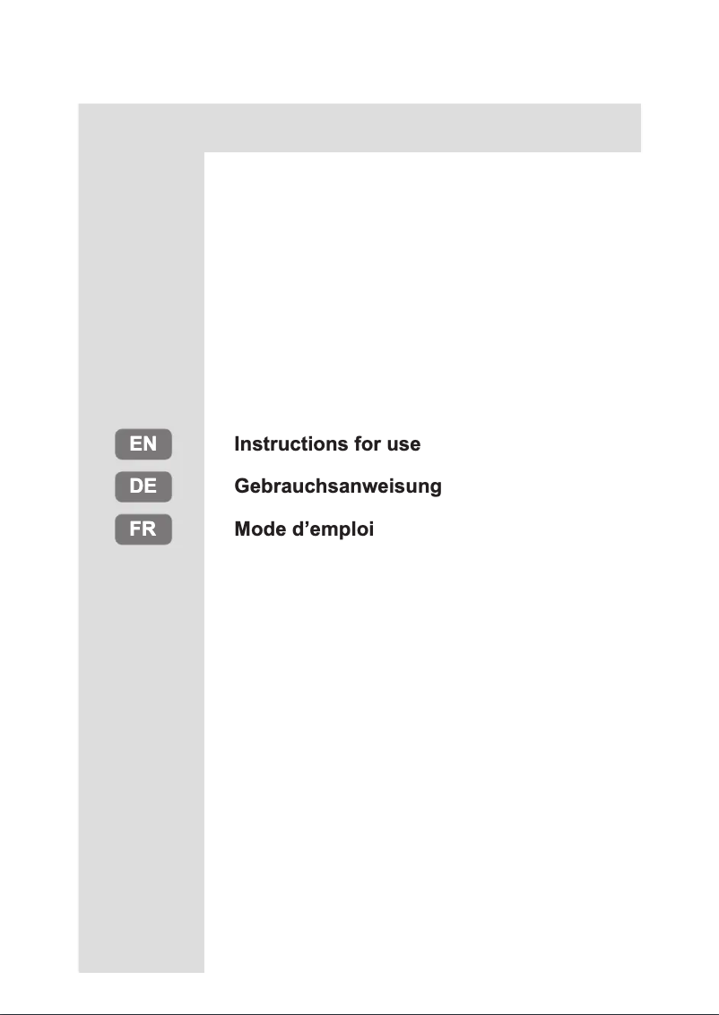 Page 1 of the manual Instructions / Assembly Privileg PRC 12VS1