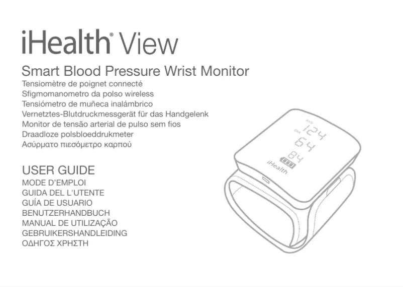Page 1 of the manual User Manual iHealth View BP7S