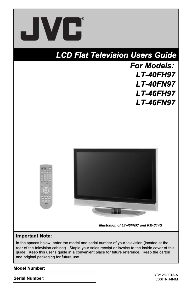 First page image of the manual for LT-40FN97