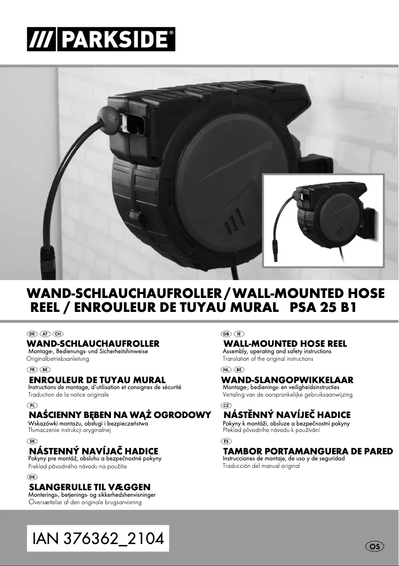 First page image of the manual for PSA25 B1