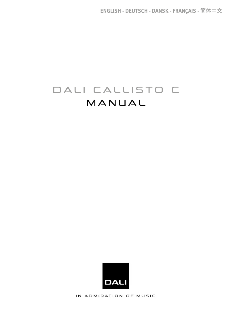 First page image of the manual for Callisto 2 C