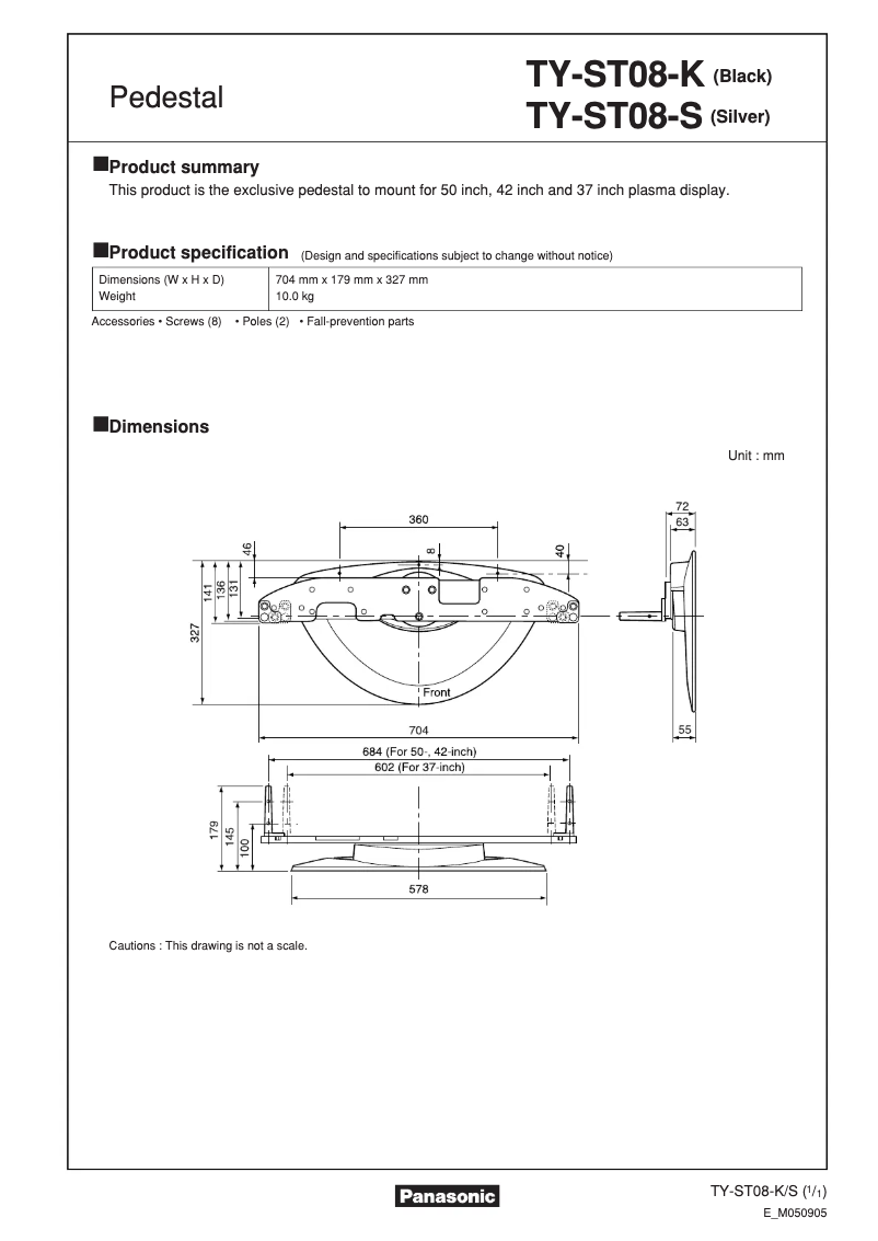 First page image of the manual for TY-ST08