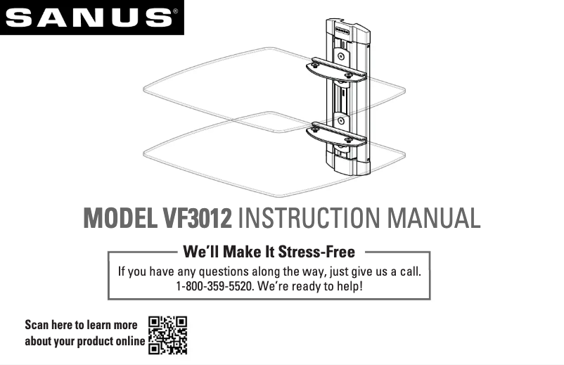 Page 1 of the manual User Manual Sanus VF3012