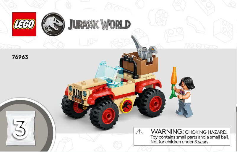 Page 1 of the manual Visual Instructions Lego Jurassic World 76963