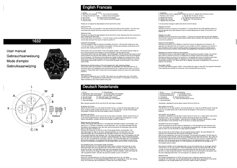 First page image of the manual for 1632