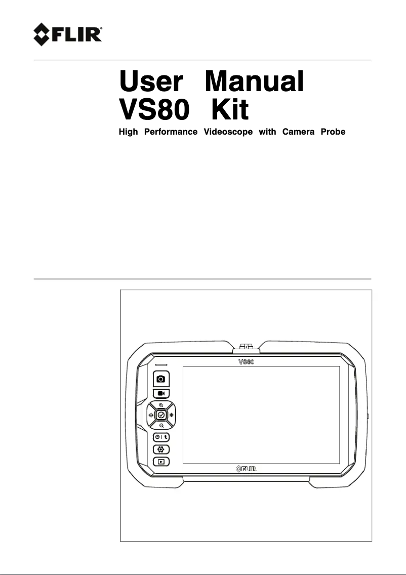 Page 1 of the manual User Manual FLIR VS80
