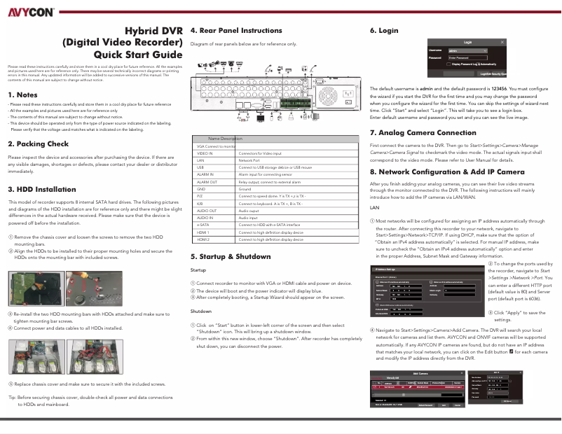 First page image of the manual for AVR-HT832A