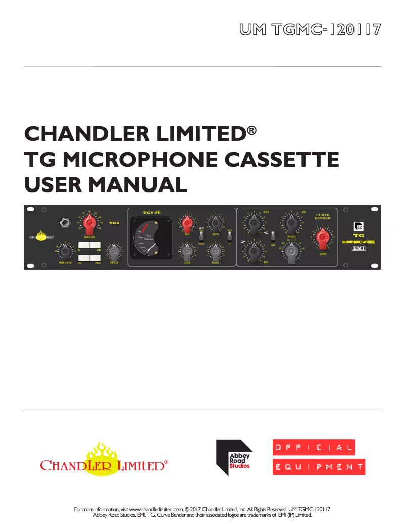 Page 1 of the manual User Manual Chandler TG Microphone Cassette
