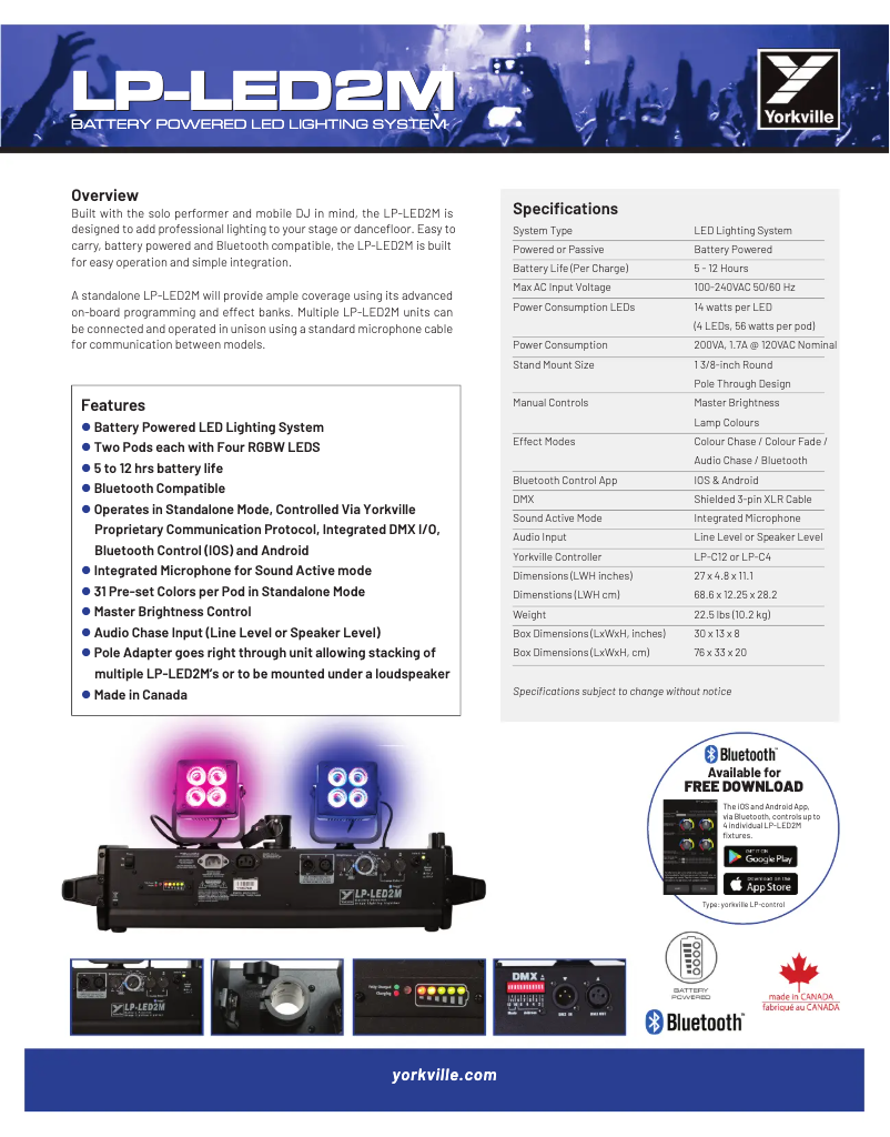 Image de la première page du manuel de l'appareil LP-LED2M