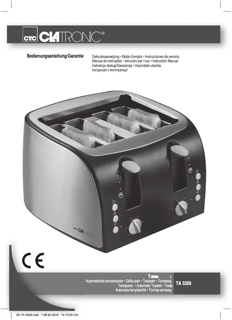 First page image of the manual for TA 3359