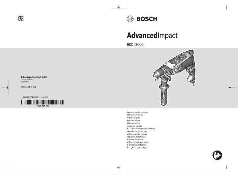 First page image of the manual for AdvancedImpact 9000