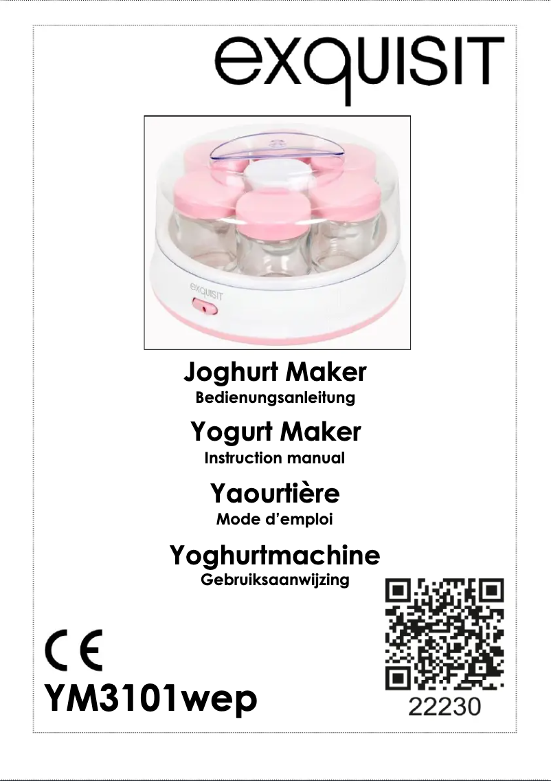 First page image of the manual for YM 3101 wep