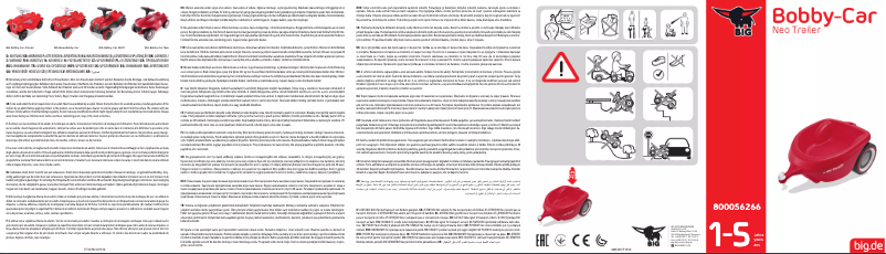 Page 1 of the manual User Manual BIG Bobby-Car 800056266
