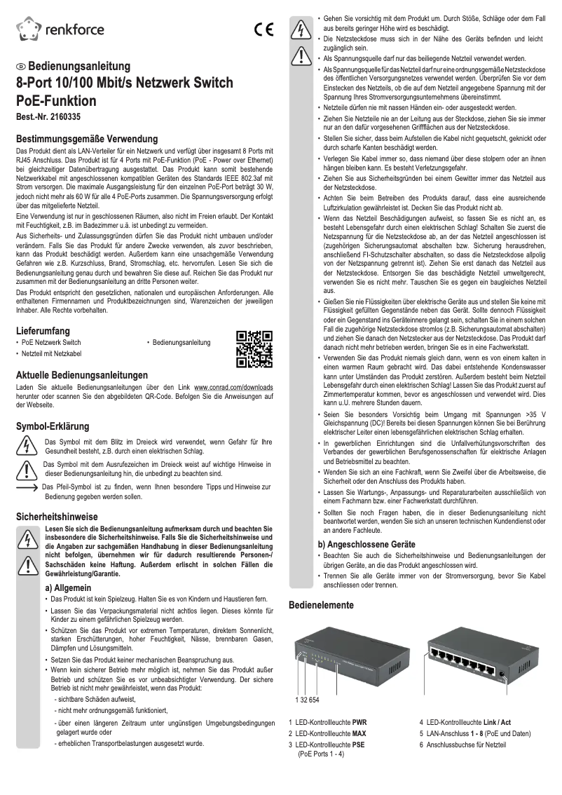 Page 1 of the manual User Manual Renkforce RF-4320670