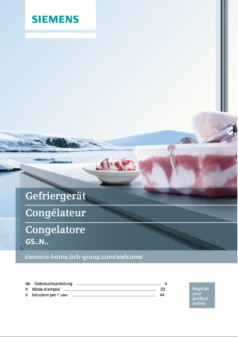 Page 1 of the manual User Manual Siemens GS51NAW41H