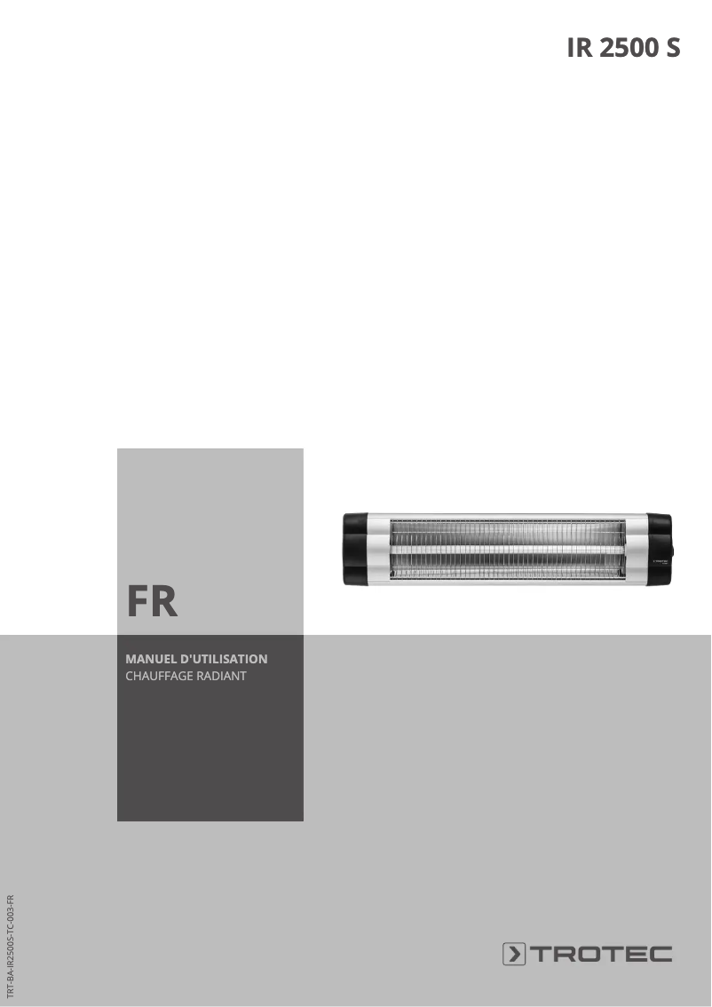 First page image of the manual for IR 2500 S