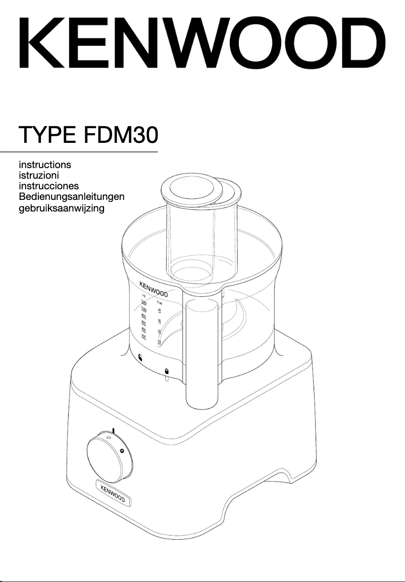 Page 1 of the manual User Manual Kenwood Multipro Compact FDM301