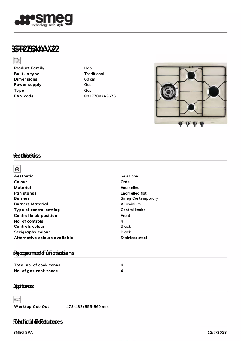 First page image of the manual for SR264AV2