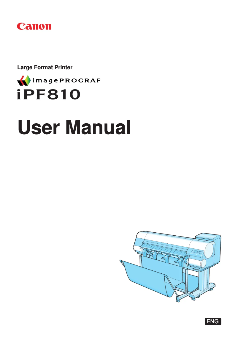 Page 1 of the manual User Manual Canon imagePROGRAF IPF810
