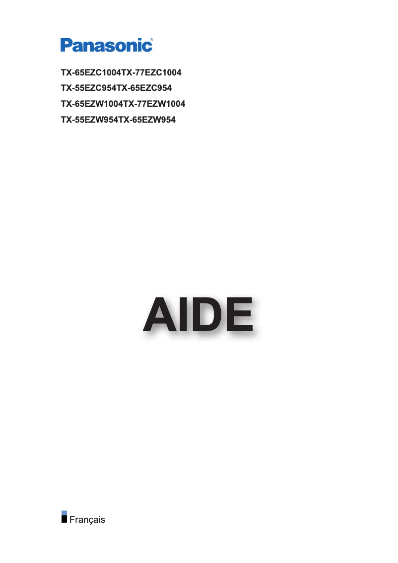 First page image of the manual for TX-77EZC1004